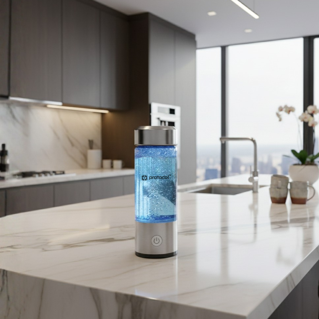 Hydrogen Glass Bottle