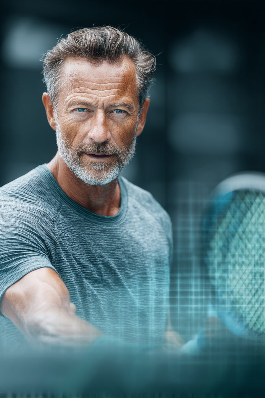 Tennis performance image representing recovery and athletic optimization