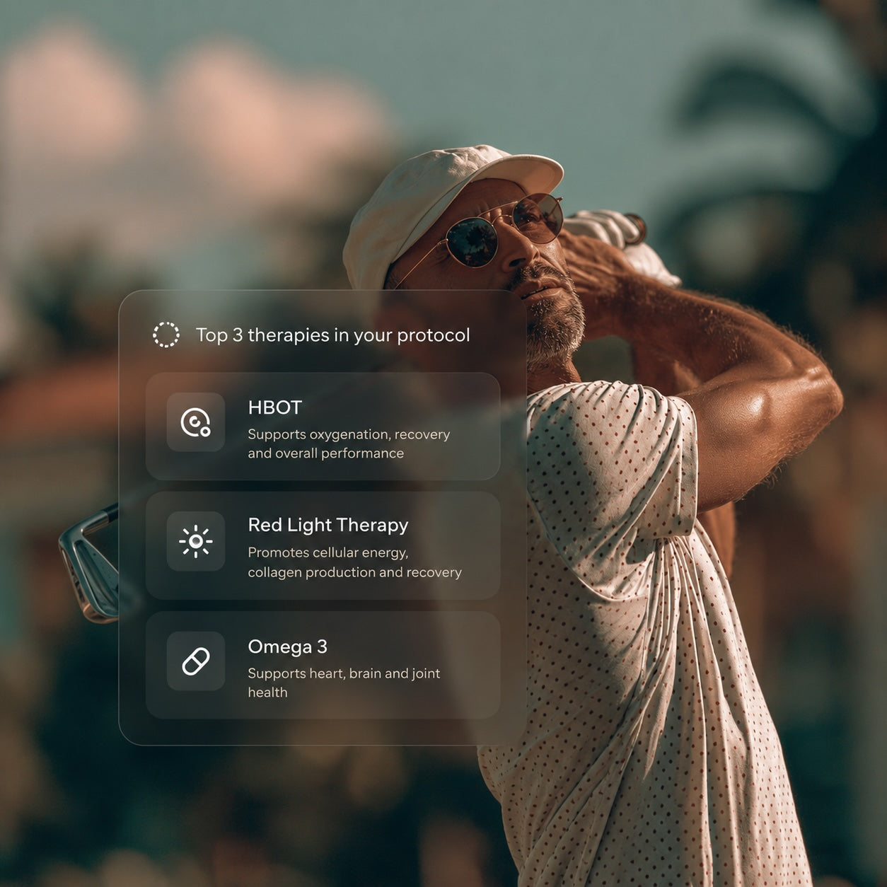 Man viewing therapies in his personalized Vitality Roadmap protocol