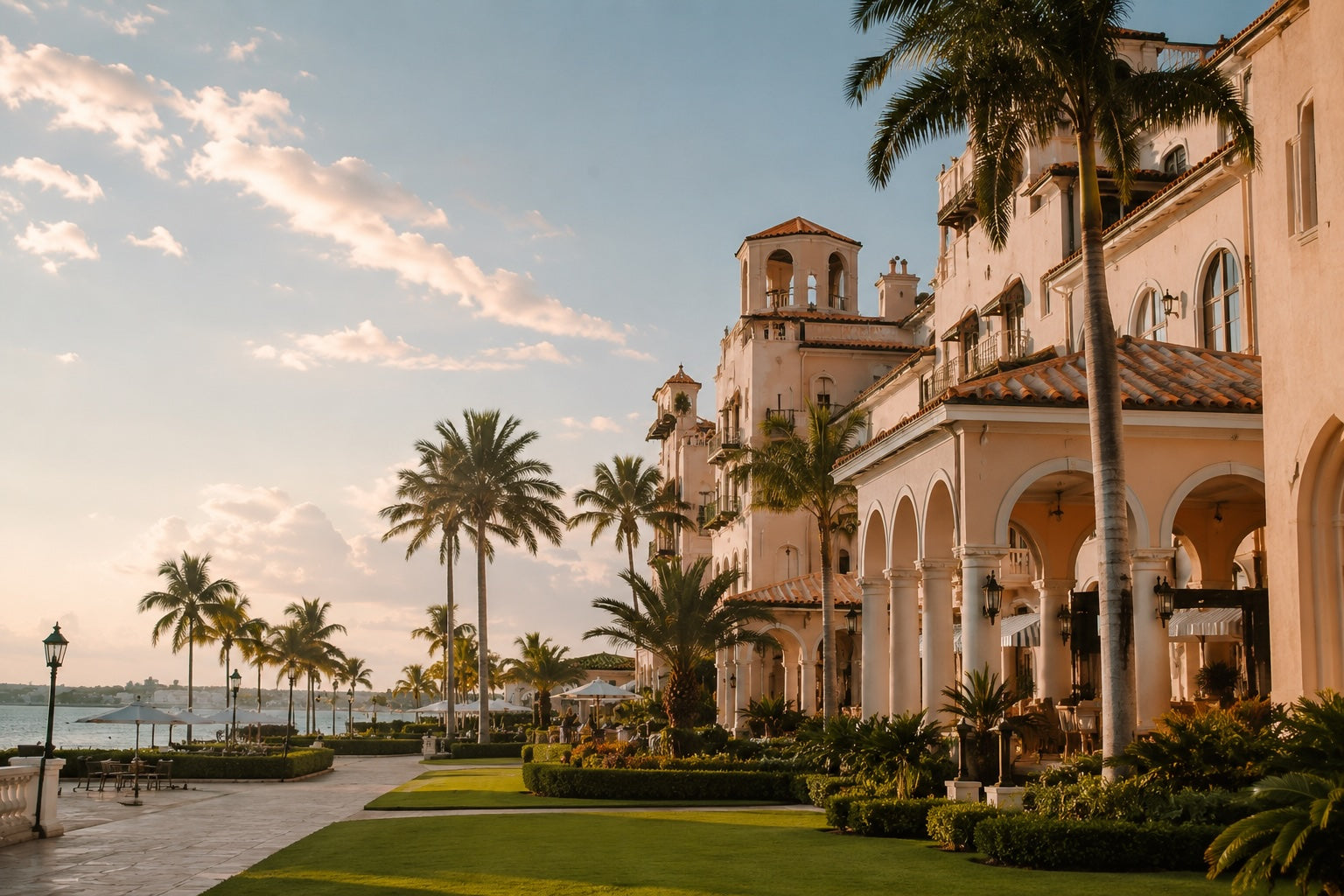 The Boca Raton Resort exterior and waterfront grounds